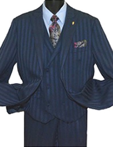 Men’s Dress Suits - Navy Stripe