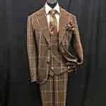 Brown Check Suit