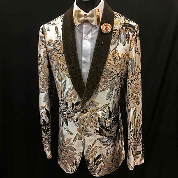 Formal Jacket cream pattern