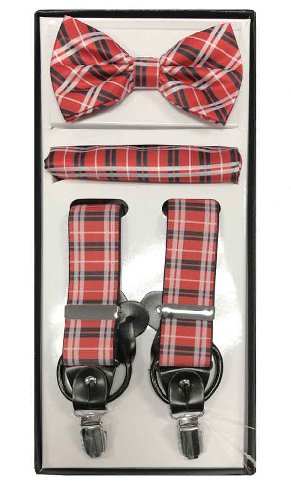 Suspender Set - Red