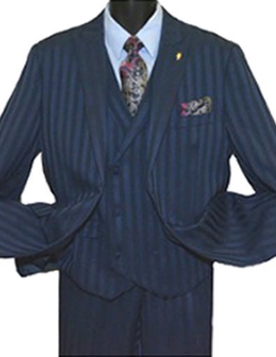 Men’s Dress Suits - Navy Stripe