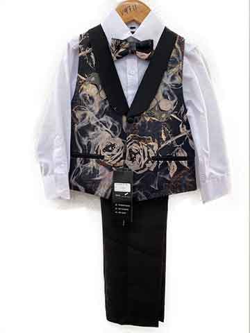 Boy's suit - black-gray