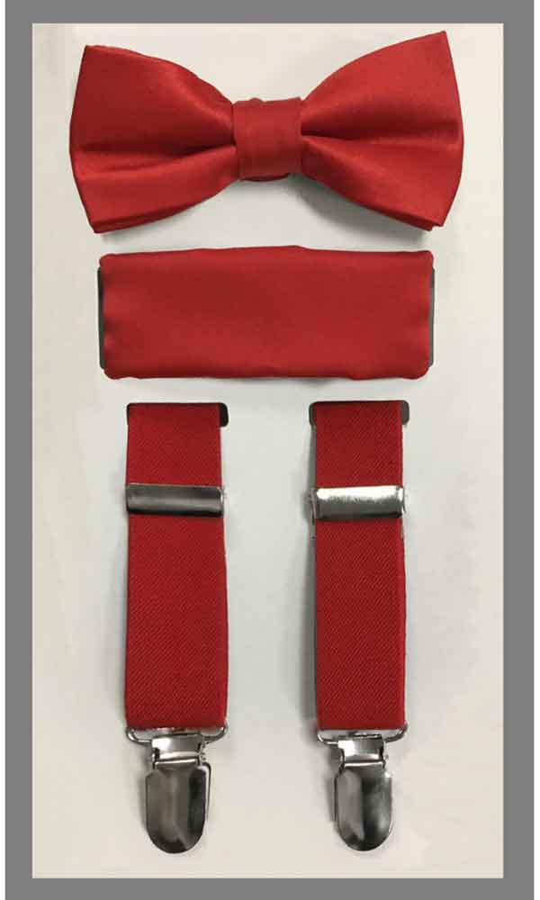 KIDS' Suspender Set - Red